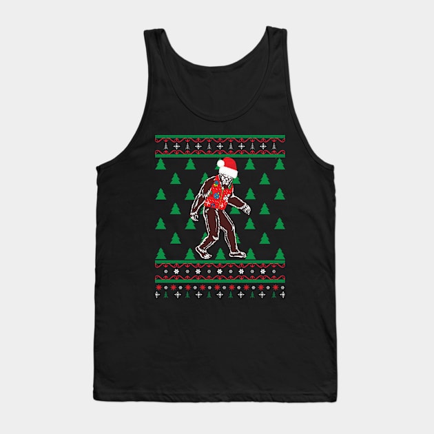 Bigfoot Ugly Christmas Tank Top by AngelFlame